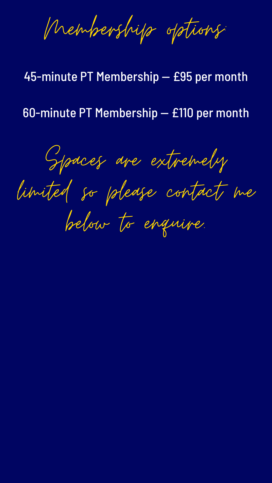 One-on-one fitness coaching details